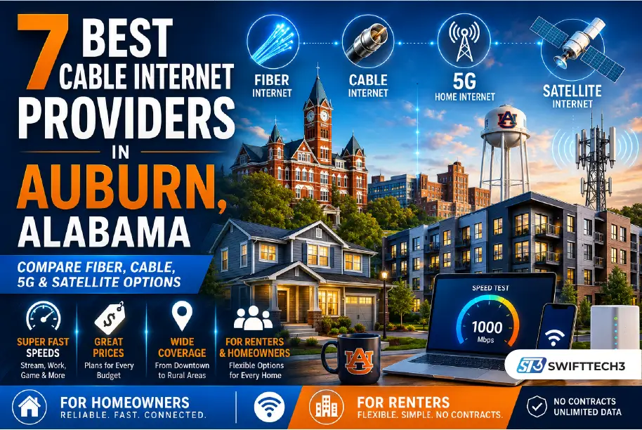 7 Best Cable Internet Providers in Auburn Alabama for Renters and Homeowners